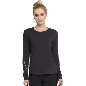 Cherokee Infinity Women Underscrubs Long Sleeve Knit Tee CK765(Pewter / Black)
