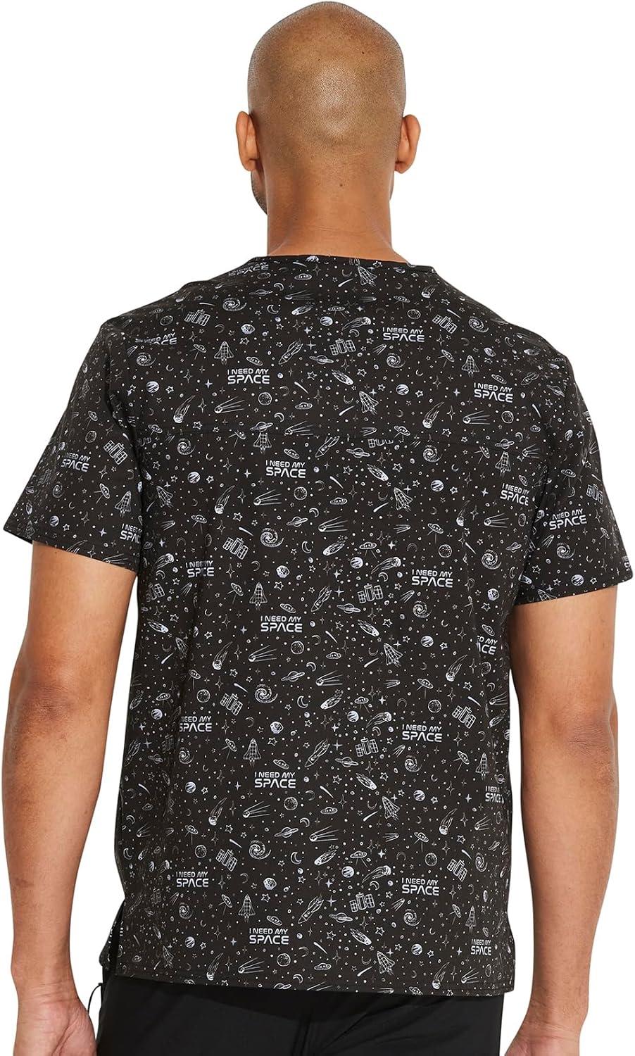 imageCherokee Prints Men Scrubs Top VNeck Print CK692Need My Space