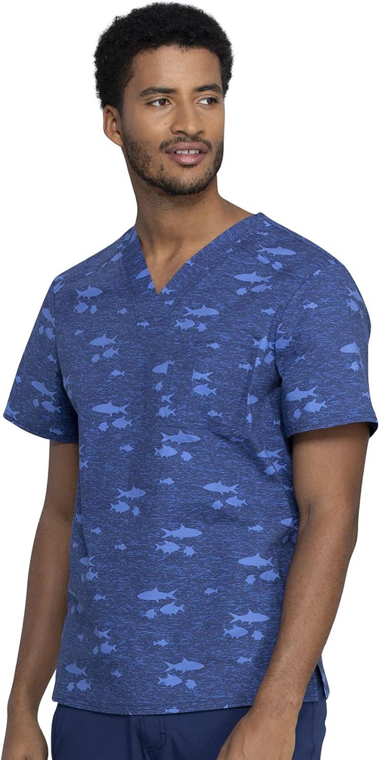 imageCherokee Prints Men Scrubs Top VNeck Print CK692Stay in School