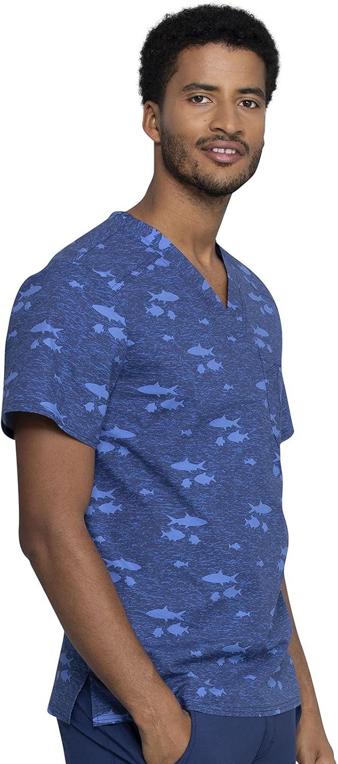 imageCherokee Prints Men Scrubs Top VNeck Print CK692Stay in School