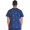 Cherokee Prints Men Scrubs Top V-Neck Print CK692(Gone Fishin’)