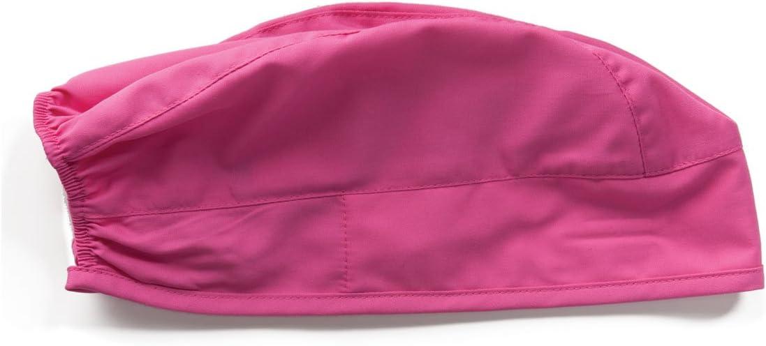 imageCherokee Men and Women Scrub Cap with Adjustable Elastic TieBack Lightweight Breathable NoSlip Unisex Surgical Cap 2506Shocking Pink 3 Pack