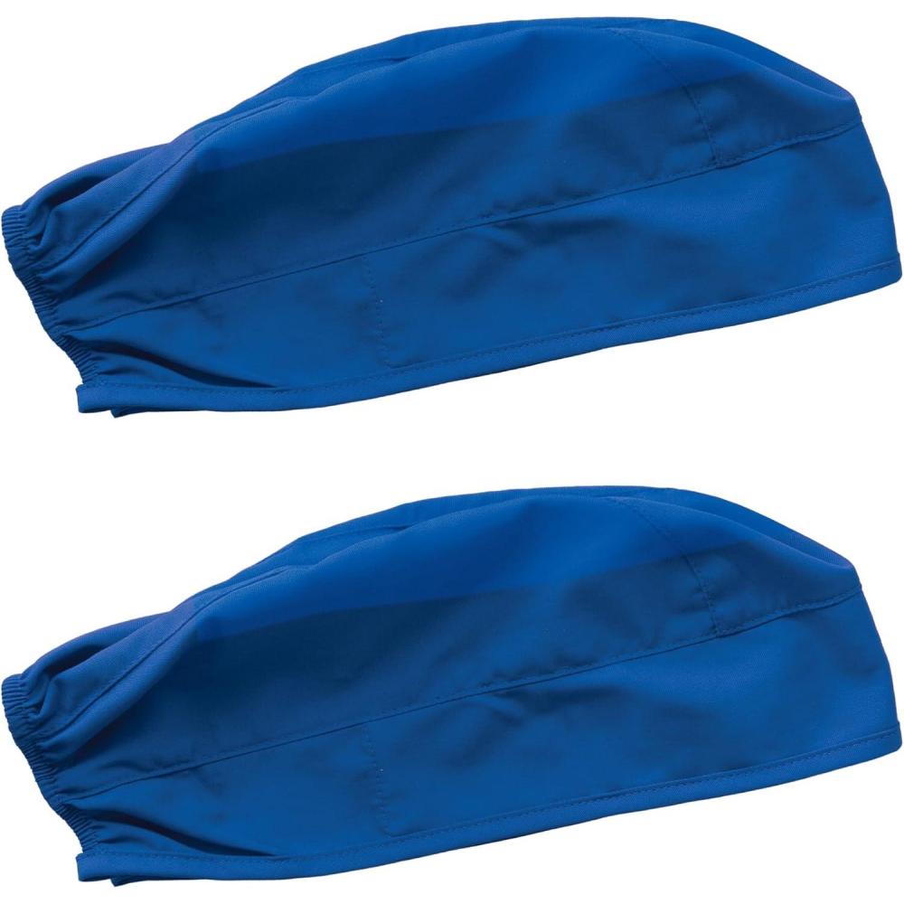 imageCherokee Men and Women Scrub Cap with Adjustable Elastic TieBack Lightweight Breathable NoSlip Unisex Surgical Cap 2506Royal 2 Pack