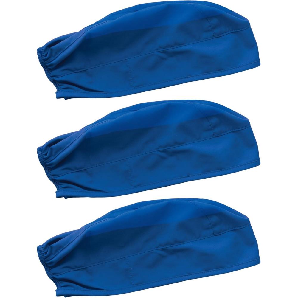 imageCherokee Men and Women Scrub Cap with Adjustable Elastic TieBack Lightweight Breathable NoSlip Unisex Surgical Cap 2506Royal 3 Pack