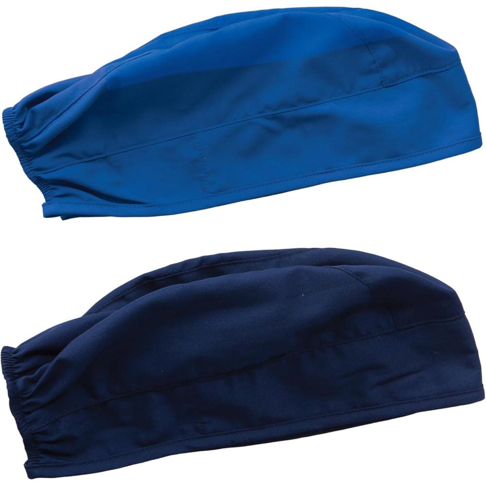 imageCherokee Men and Women Scrub Cap with Adjustable Elastic TieBack Lightweight Breathable NoSlip Unisex Surgical Cap 2506Royal Navy 2 Pack