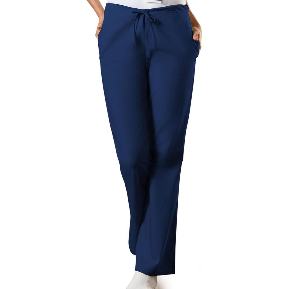 imageCherokee Scrub Pants for Women Drawstring Waist with Flare Leg 3 Pockets Fade Resistant Durable amp Easy Care Fabric 4101