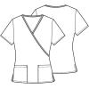 Cherokee Prints Women Scrubs Top Mock Wrap 4826(Clover Park)