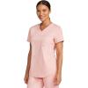 Cherokee Scrubs for Women Tuckable V-Neck O.R. Scrub Top with Chest Pocket,Soft Stretch,Easy Care Medical Uniform – WW657(Pink Essence)