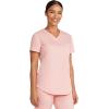 Cherokee Scrubs for Women Tuckable V-Neck O.R. Scrub Top with Chest Pocket,Soft Stretch,Easy Care Medical Uniform – WW657(Pink Essence)