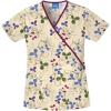 Cherokee Prints Women Scrubs Top Mock Wrap 4826(Clover Park)