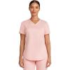 Cherokee Scrubs for Women Tuckable V-Neck O.R. Scrub Top with Chest Pocket,Soft Stretch,Easy Care Medical Uniform – WW657(Pink Essence)