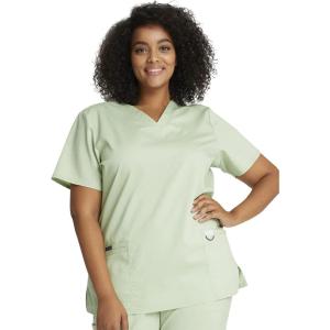 Cherokee Medical Women’s Scrub Top V-Neck Modern Classic Fit with 3 Pockets, Ultra Soft and 2-Way Stretch Fabric – WW620(Cucumber)
