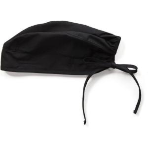 Cherokee Men and Women Scrub Cap with Adjustable Elastic Tie-Back Lightweight, Breathable No-Slip Unisex Surgical Cap – 2506(Black)