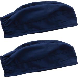 Cherokee Men and Women Scrub Cap with Adjustable Elastic Tie-Back Lightweight, Breathable No-Slip Unisex Surgical Cap – 2506(Navy – 2 Pack)
