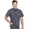 Cherokee Scrubs for Men V-Neck Top, Workwear Professionals Soft Stretch WW675(Pewter)