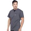 Cherokee Scrubs for Men V-Neck Top, Workwear Professionals Soft Stretch WW675(Pewter)
