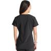 Cherokee Women’s Scrub Top Snap Front Henley with 2 Pockets and Center Back Length of 26″ – CK749A(Black)