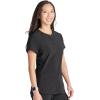 Cherokee Women’s Scrub Top Snap Front Henley with 2 Pockets and Center Back Length of 26″ – CK749A(Black)