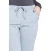 Cherokee Scrub Pant for Women Mid Rise Straight Leg Drawstring Bottom with 5 Pockets, Soft Stretchy & Durable Fabric – WW160(Grey)