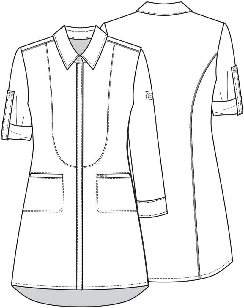 imageCherokee Infinity Lab Coat For Woman With 2 Pockets Moisture Wicking amp WrinkleResistant Fabric 1401AWhite
