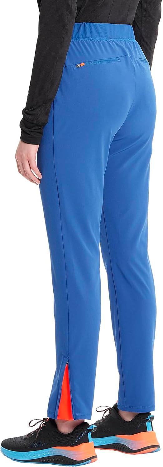 imageCherokee Infinity Womens PullOn Cargo Scrub Pants Mid Rise 5 Zip Pockets Drawstring Waist with Tapered Leg IN120ARoyal