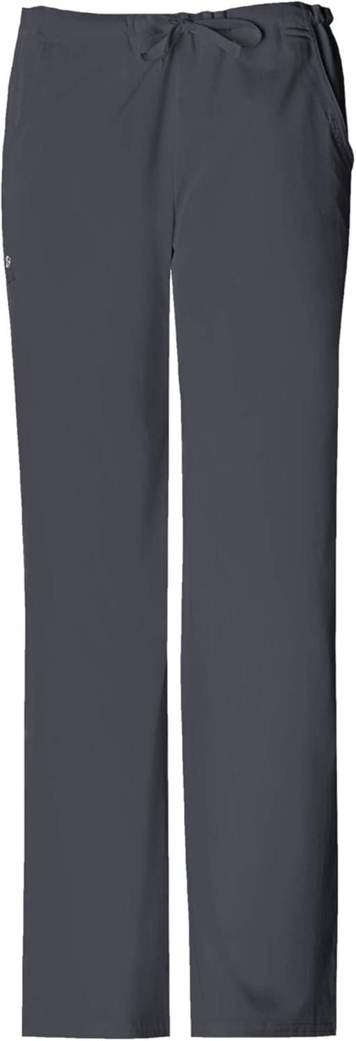 imageCherokee Luxe Women Scrubs Pant Low Rise Straight Leg Drawstring 1066Pewter