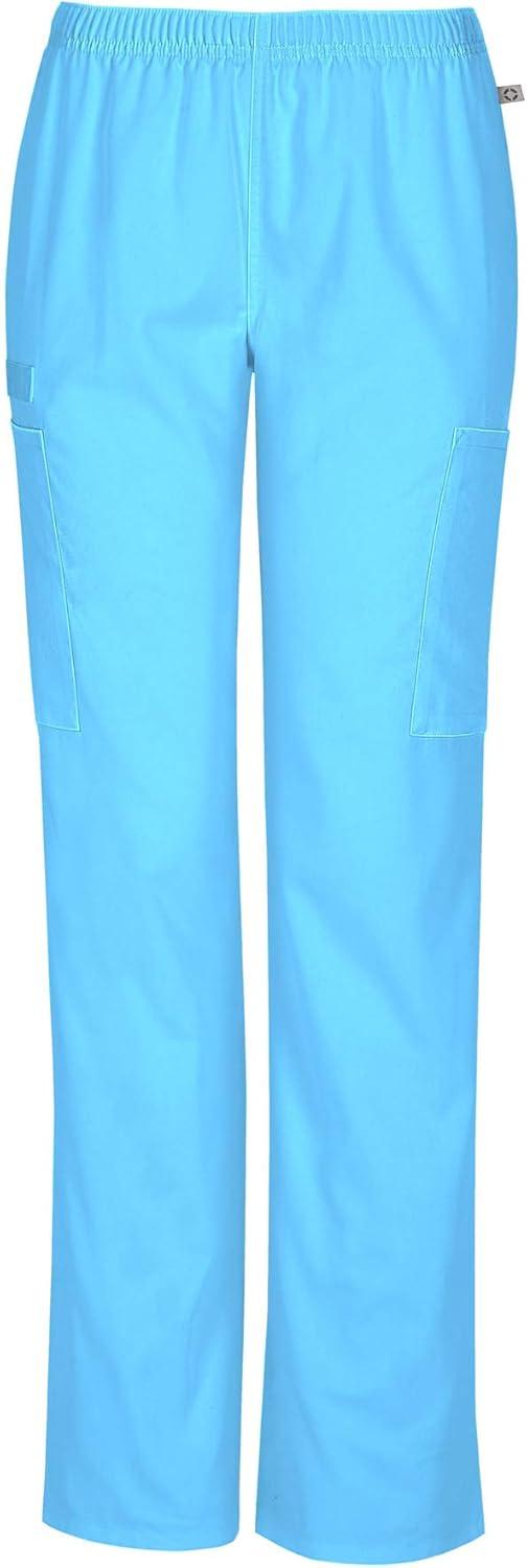 imageCherokee Womens Mid Rise Straight Leg Elastic Waist PantTurquoise