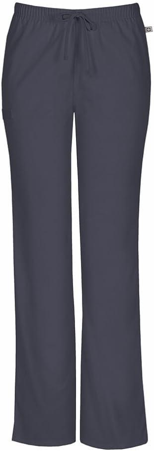 imageCherokee Womens Ww Flex W Certainty Midrise Flare Drawstring PantPewter