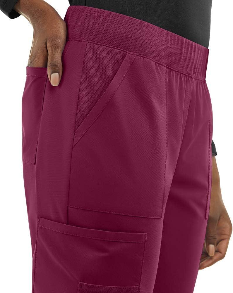 imageCherokee Workwear Professionals Women Scrubs Pant Mid Rise Jogger WW036Wine