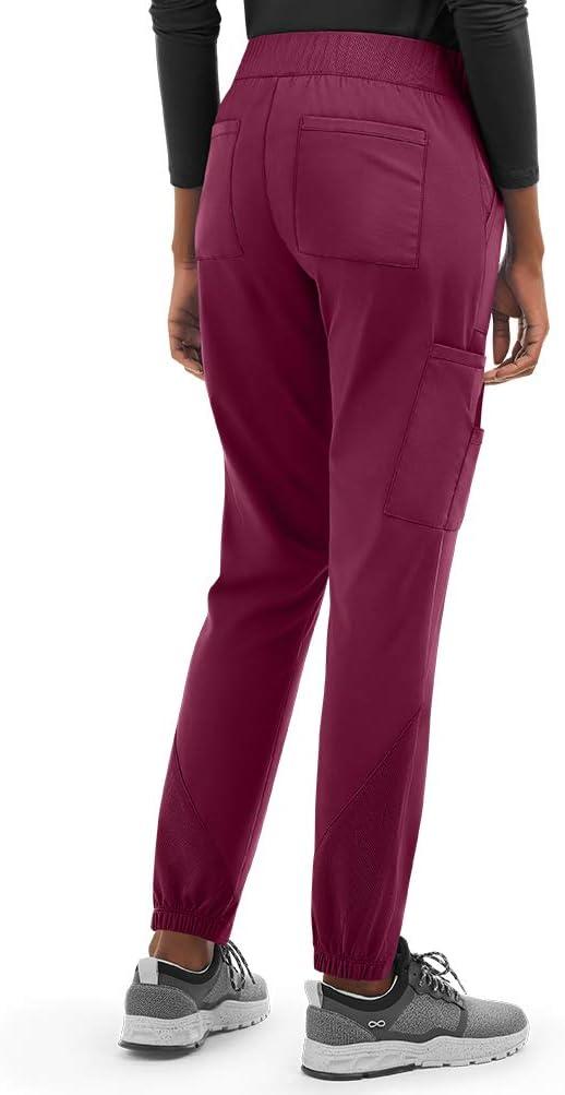 imageCherokee Workwear Professionals Women Scrubs Pant Mid Rise Jogger WW036Wine