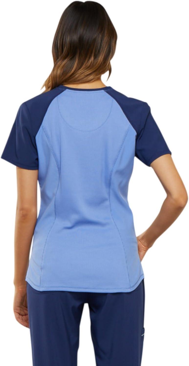 imageInfinity Cherokee Women Scrubs Top Colorblock VNeck Plus Size CK690A 4XL Ciel