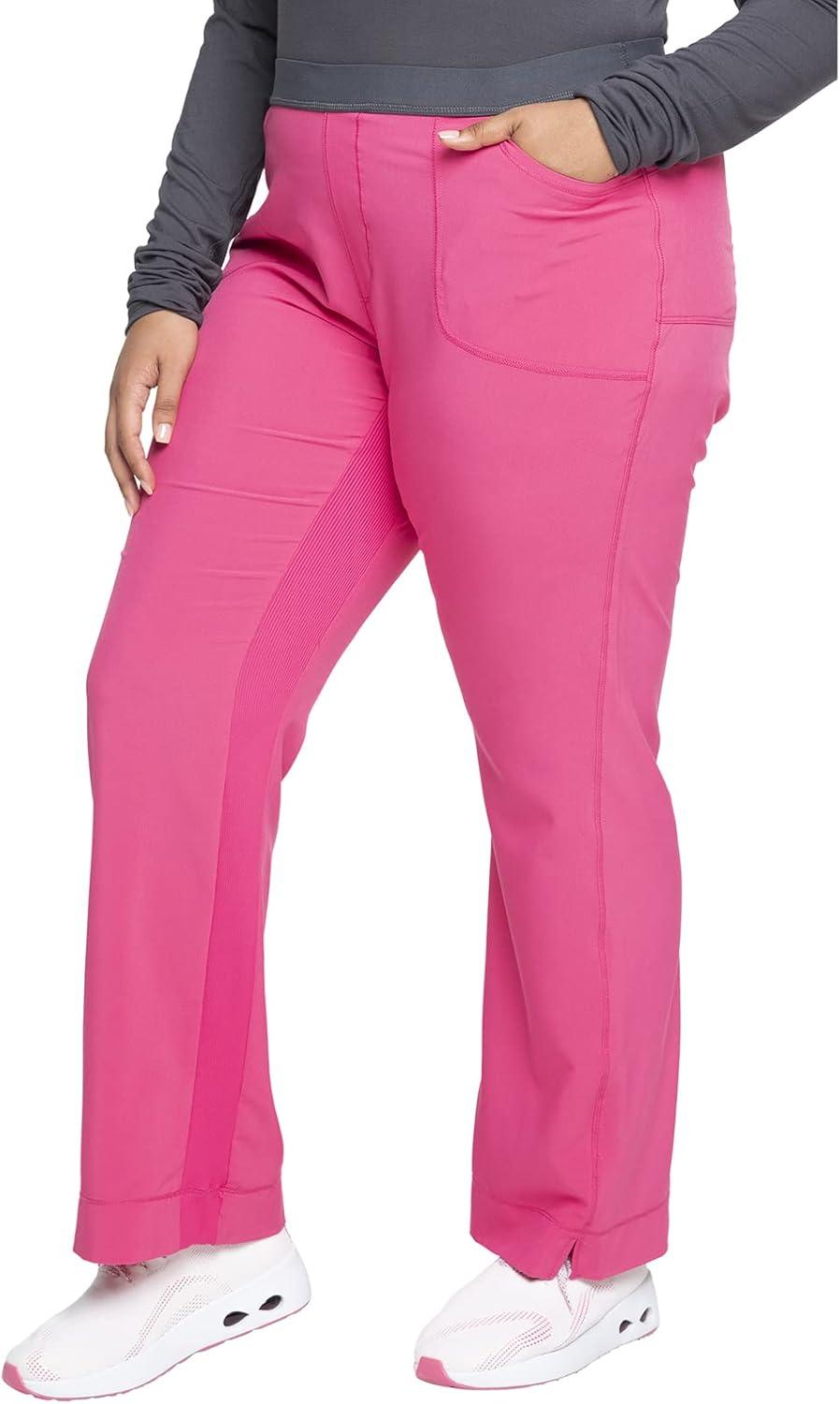 imageInfinity by Cherokee Women Scrubs Pant Low Rise Slim Pullon 1124ACarmine Pink