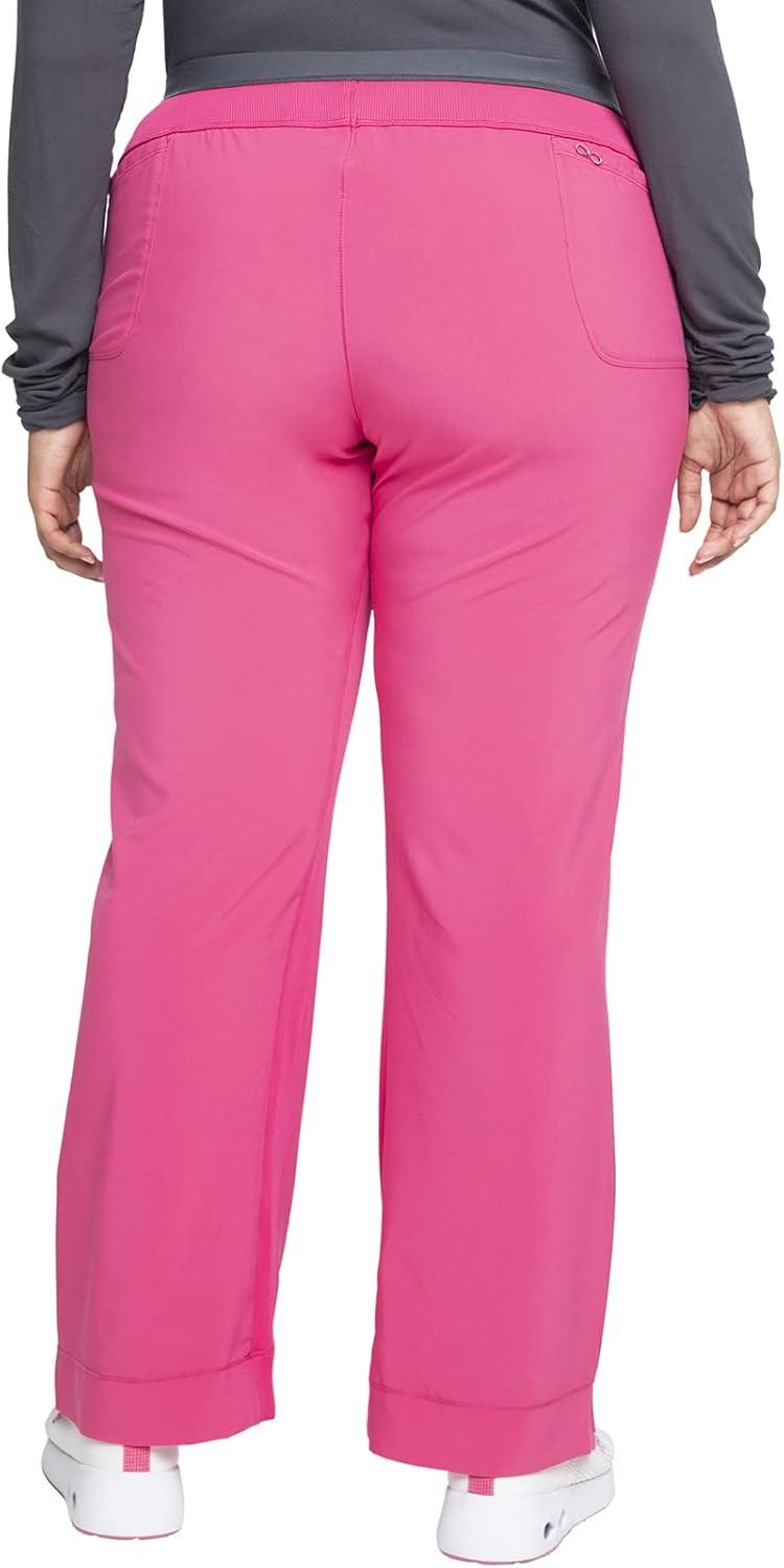 imageInfinity by Cherokee Women Scrubs Pant Low Rise Slim Pullon 1124ACarmine Pink