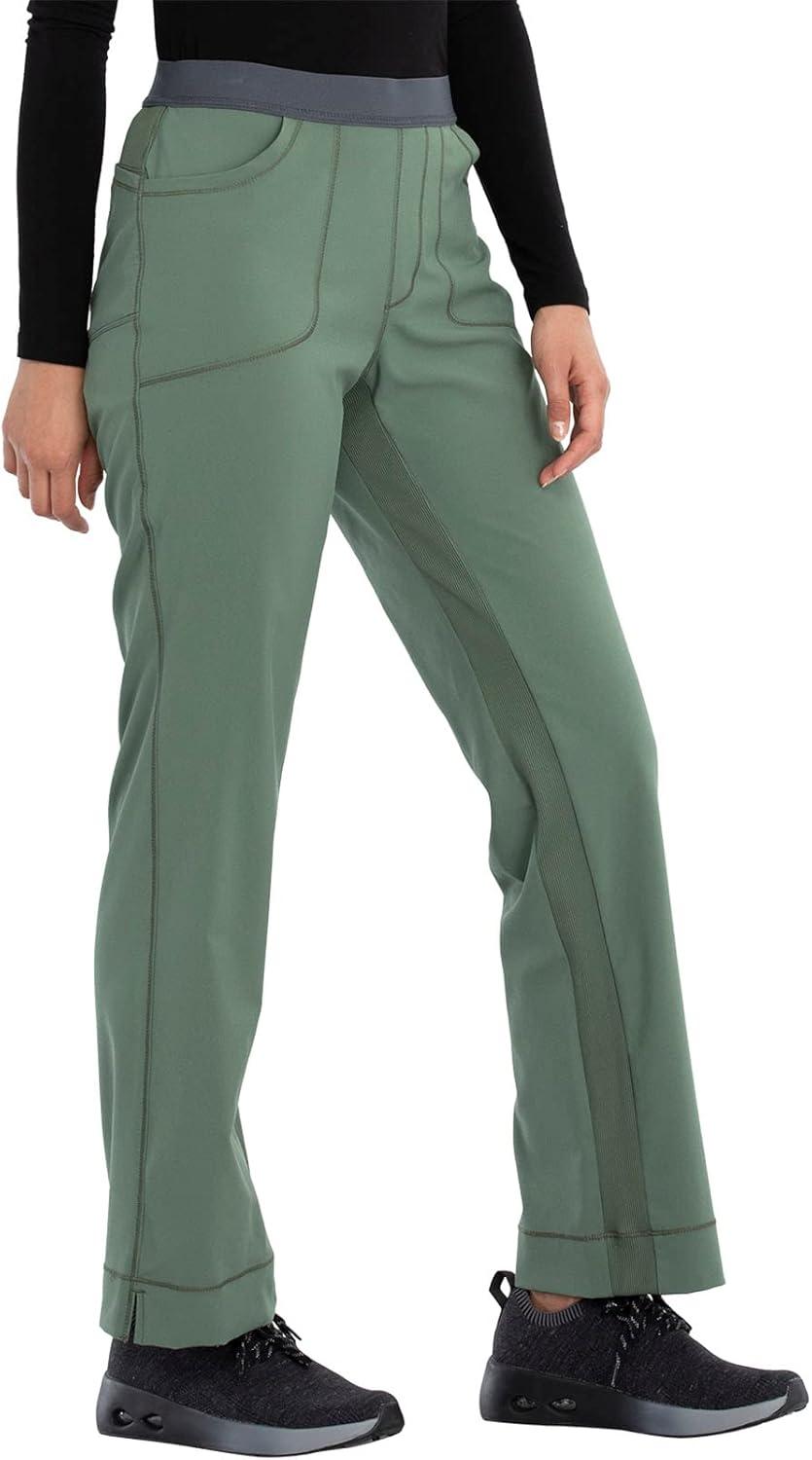 imageInfinity by Cherokee Women Scrubs Pant Low Rise Slim Pullon 1124AOlive