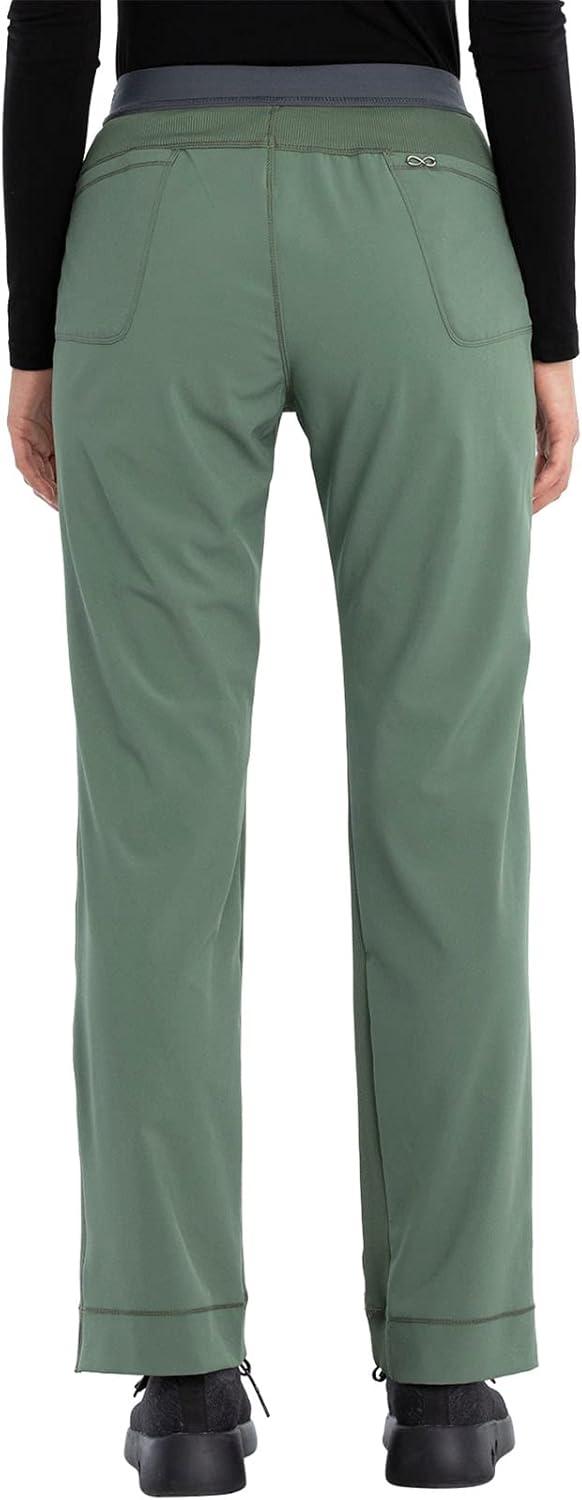 imageInfinity by Cherokee Women Scrubs Pant Low Rise Slim Pullon 1124AOlive