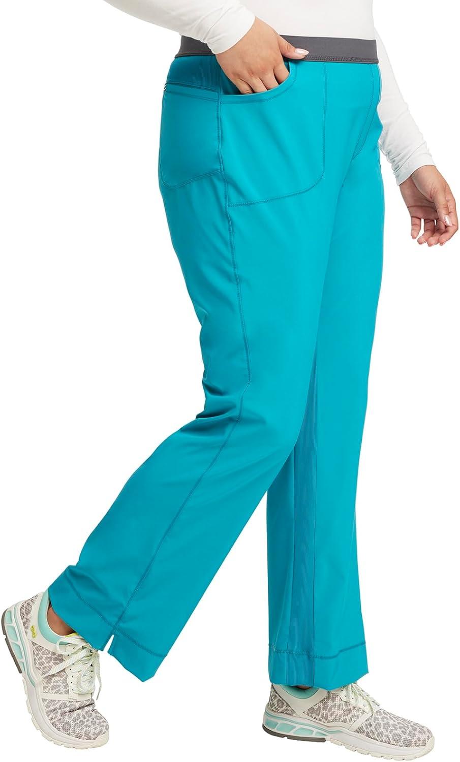 imageInfinity by Cherokee Women Scrubs Pant Low Rise Slim Pullon 1124ATeal Blue