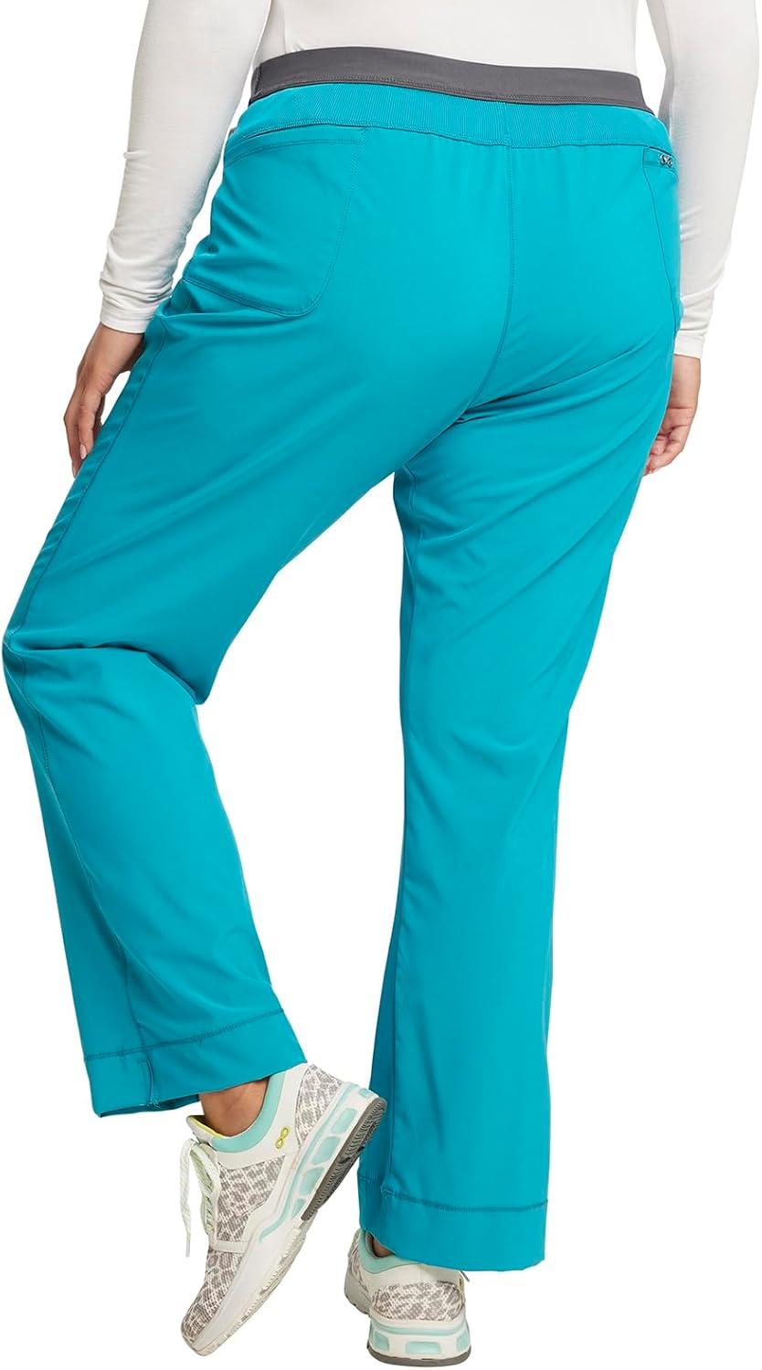 imageInfinity by Cherokee Women Scrubs Pant Low Rise Slim Pullon 1124ATeal Blue