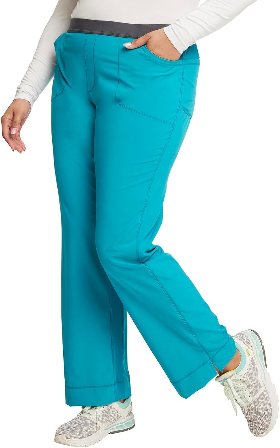 imageInfinity by Cherokee Women Scrubs Pant Low Rise Slim Pullon 1124ATeal Blue