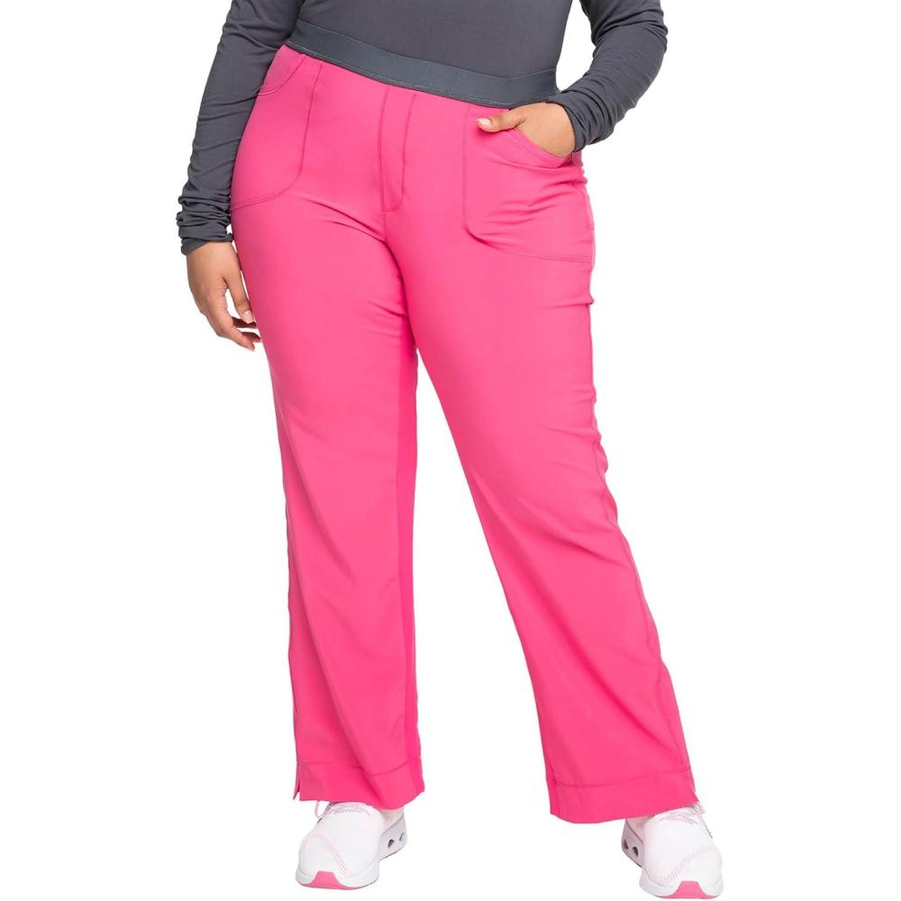 imageInfinity by Cherokee Women Scrubs Pant Low Rise Slim Pullon 1124ACarmine Pink