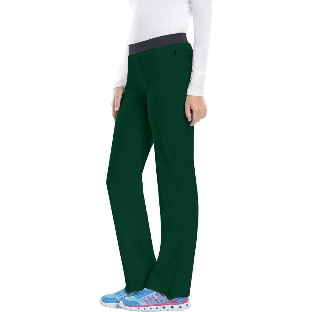 imageInfinity by Cherokee Women Scrubs Pant Low Rise Slim Pullon 1124AHunter Green
