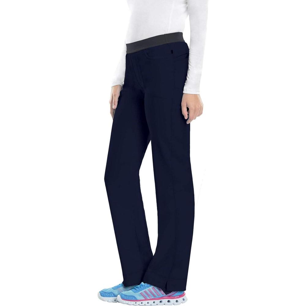imageInfinity by Cherokee Women Scrubs Pant Low Rise Slim Pullon 1124ANavy