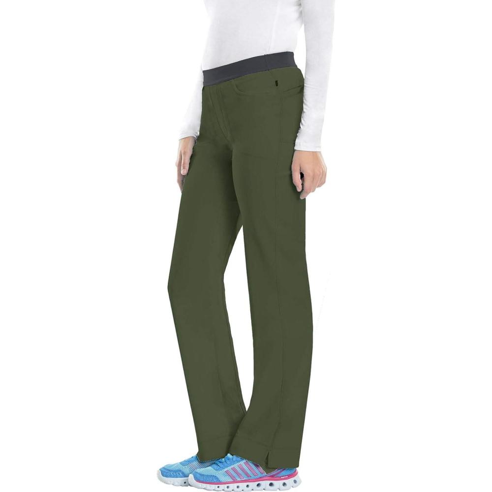 imageInfinity by Cherokee Women Scrubs Pant Low Rise Slim Pullon 1124AOlive