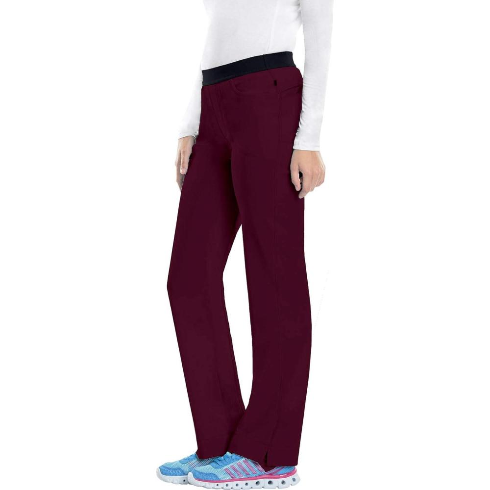 imageInfinity by Cherokee Women Scrubs Pant Low Rise Slim Pullon 1124AWine