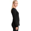 Cherokee Infinity Long Sleeve Scrubs for Women, 4-Way Stretch Performance Fabric – CK781A(Black)