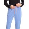 Cherokee Infinity Mens Mid Rise Jogger Scrub Pants Drawstring Waist, 4 Pockets, Zip Cargo Pocket, Rib-Knit Cuffs – IN204A(Ciel)