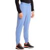 Cherokee Infinity Mens Mid Rise Jogger Scrub Pants Drawstring Waist, 4 Pockets, Zip Cargo Pocket, Rib-Knit Cuffs – IN204A(Ciel)