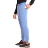 Cherokee Infinity Mens Mid Rise Jogger Scrub Pants Drawstring Waist, 4 Pockets, Zip Cargo Pocket, Rib-Knit Cuffs – IN204A(Ciel)