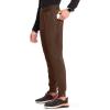 Cherokee Infinity Mens Mid Rise Jogger Scrub Pants Drawstring Waist, 4 Pockets, Zip Cargo Pocket, Rib-Knit Cuffs – IN204A(Espresso Express)