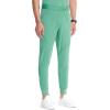 Cherokee Infinity Mens Mid Rise Jogger Scrub Pants Drawstring Waist, 4 Pockets, Zip Cargo Pocket, Rib-Knit Cuffs – IN204A(Matcha Latte)