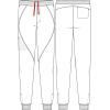 Cherokee Infinity Mens Mid Rise Jogger Scrub Pants Drawstring Waist, 4 Pockets, Zip Cargo Pocket, Rib-Knit Cuffs – IN204A(Matcha Latte)